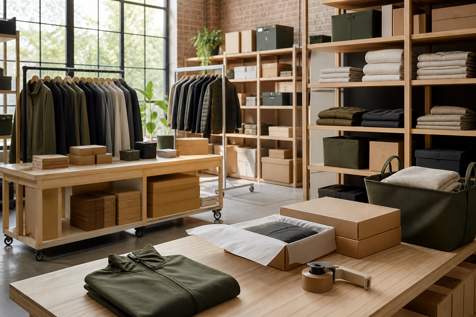 An original EquiBrands editorial study of organised apparel packing, storage, and route-to-market preparation.